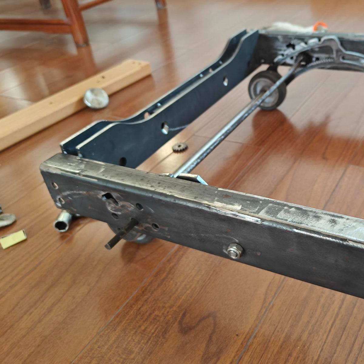 Early prototype with adjustable metal frame