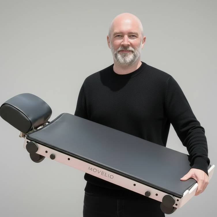 Stian Engum, Licensed Physiotherapist, endorsing the Movelio Bed Roller