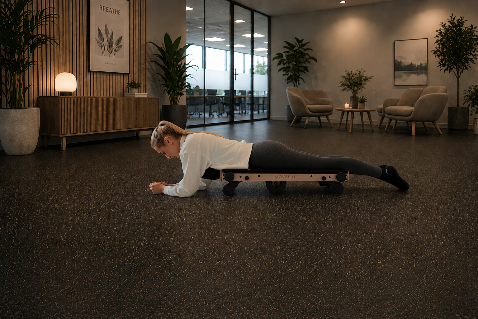 Movelio Bed Roller Professional används för justerbar massage av låret
