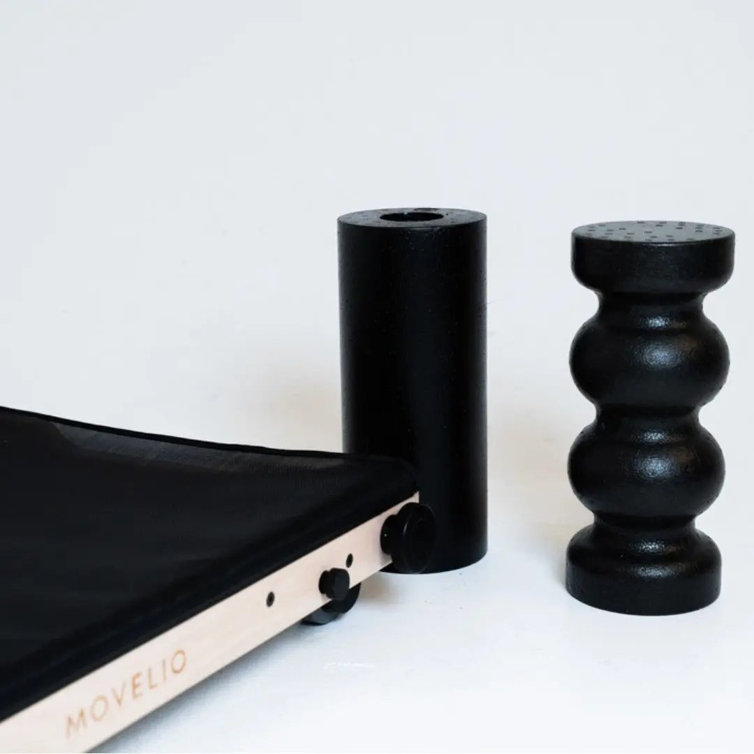 MOVELIO I-Roller and S-Roller attachments displayed beside the Bed Roller on a white background.